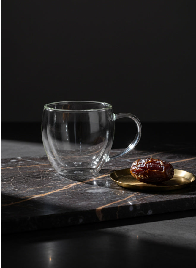 Double Wall Borosilicate Glass Espresso Cup – 80 ml – Heat Resistant Elegant Design