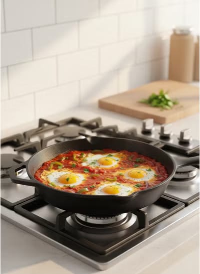 Premium Cast Iron Skillet 30cm - Heavy-Duty Frying Pan