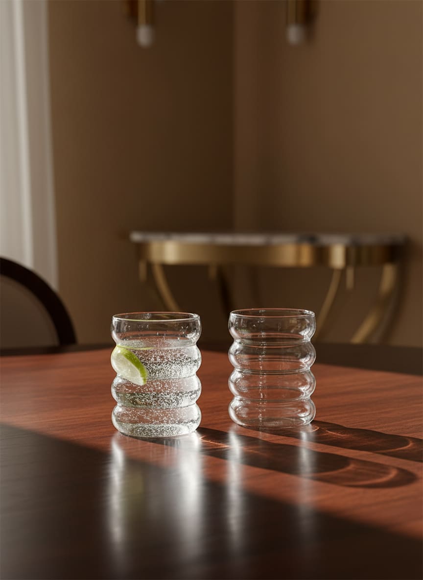 Modern Pyrex Handmade Glass Cup 350ml - Heat-Resistant Drinkware