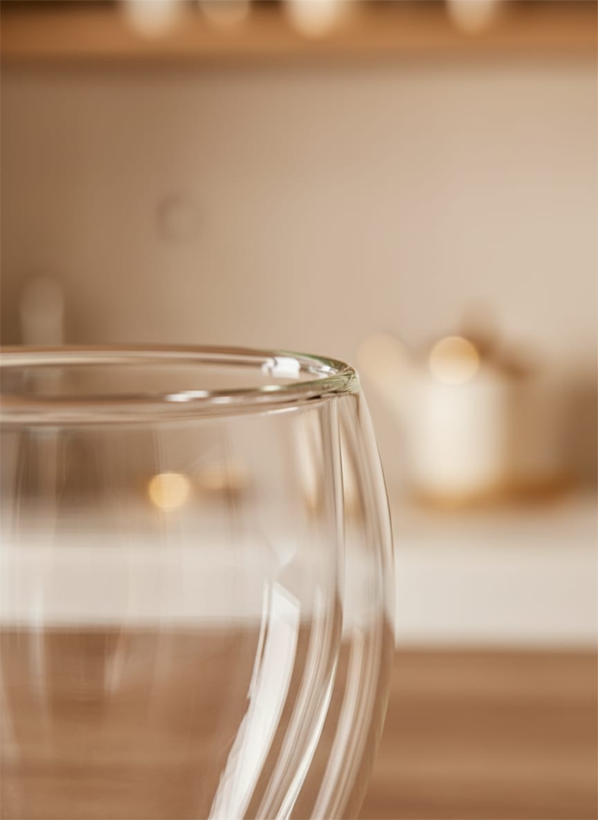 Double Wall Pyrex Glass Espresso Cup 80ml - Insulated Coffee Mug