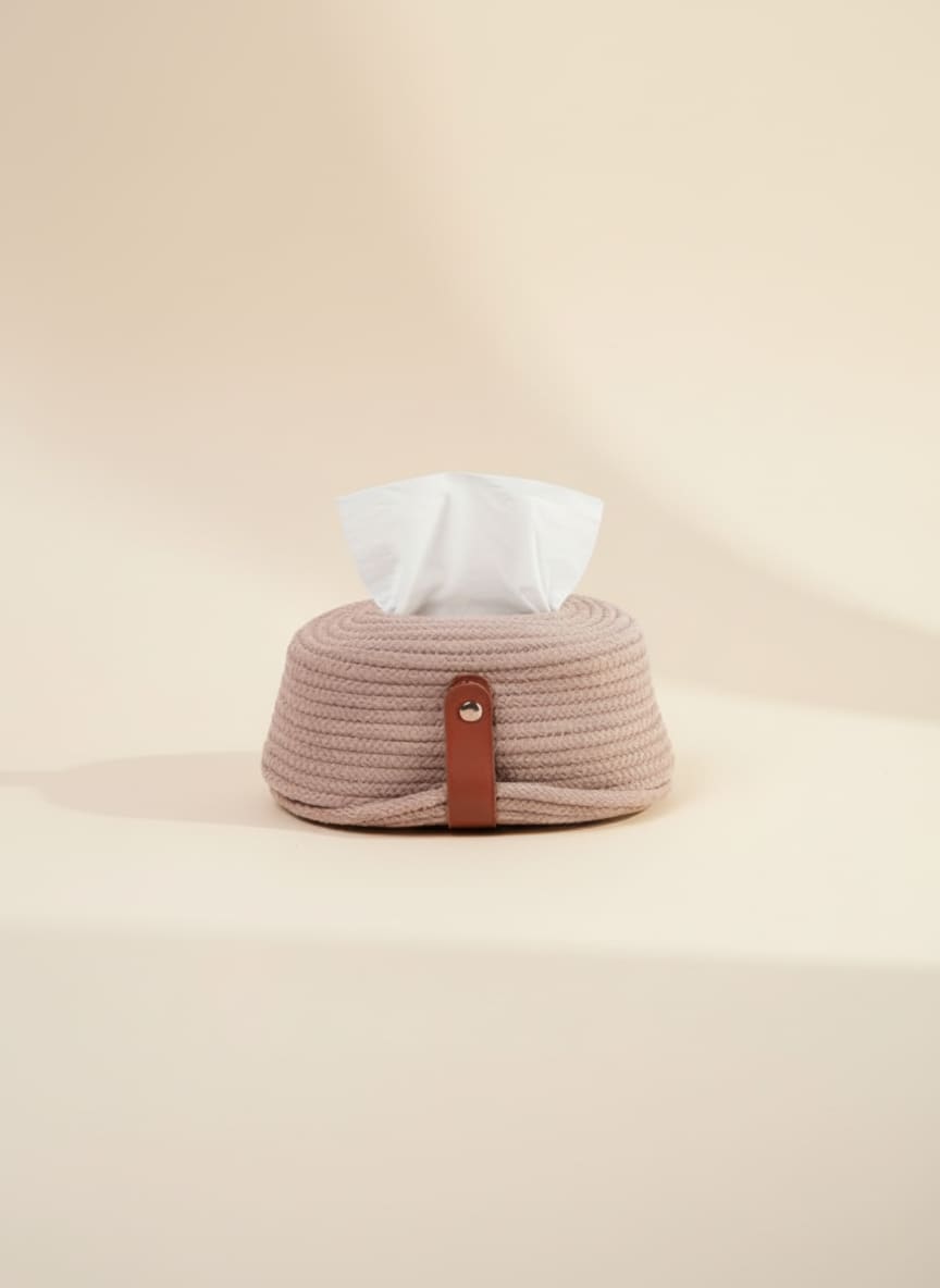 Macrame Tissue Box Cover - Modern Boho Home Decor