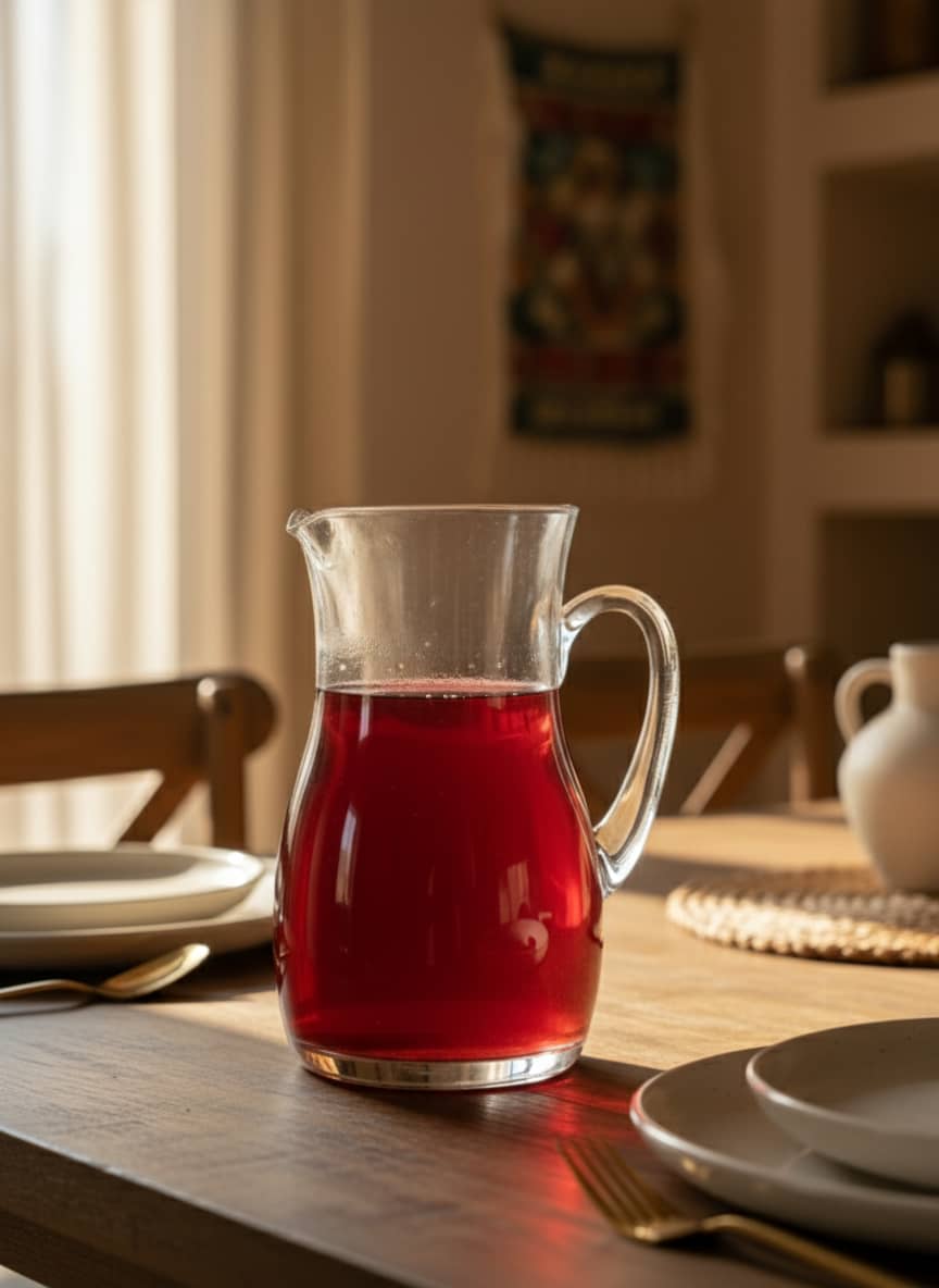 Elegant 1.8L Glass Pitcher for Juice, Water & Ramadan Drinks