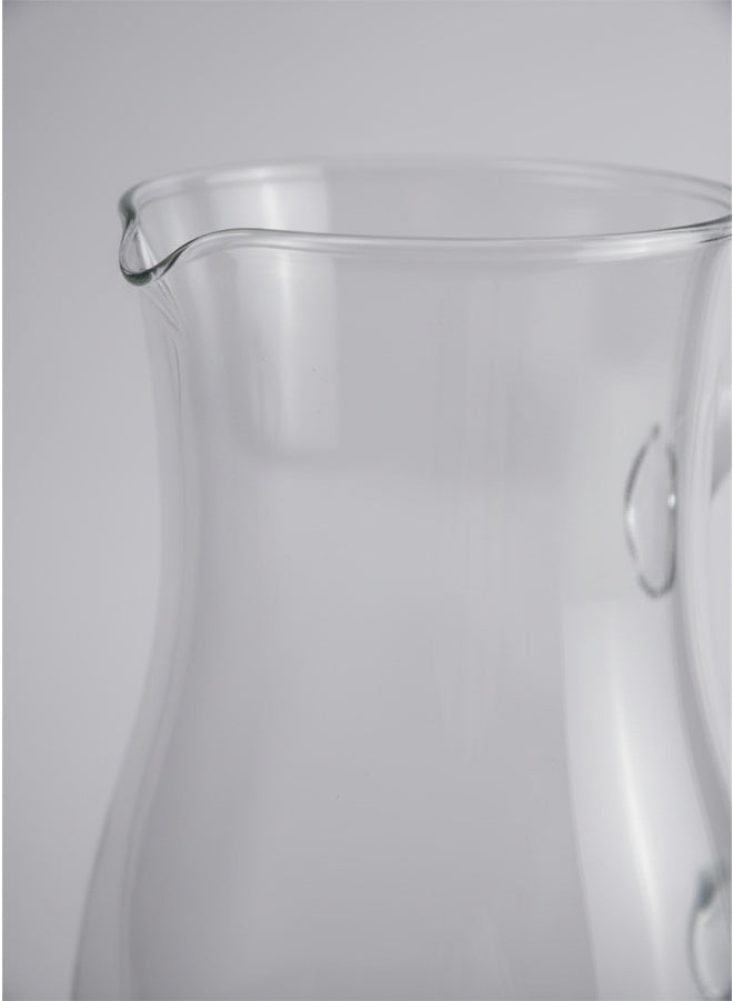 Clear Glass Pitcher for Water & Juice, Elegant Family Size Serveware 1.8L