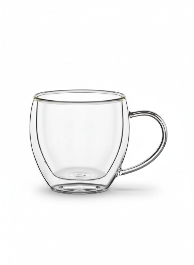 Double Wall Borosilicate Glass Espresso Cup – 80 ml – Heat Resistant Elegant Design