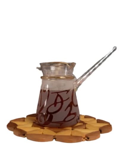 Luxury 9-Piece Handmade Pyrex  Glass Coffee & Tea Set with Gold Rims