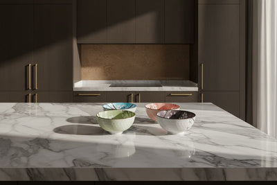 Elegant Japanese-style cherry blossom patterned porcelain bowls, a beautiful addition to any modern dining table.