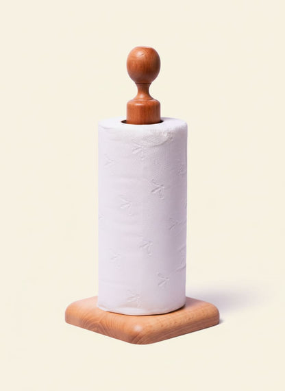 Natural Zan Wood Paper Towel Holder | Kitchen Organizer