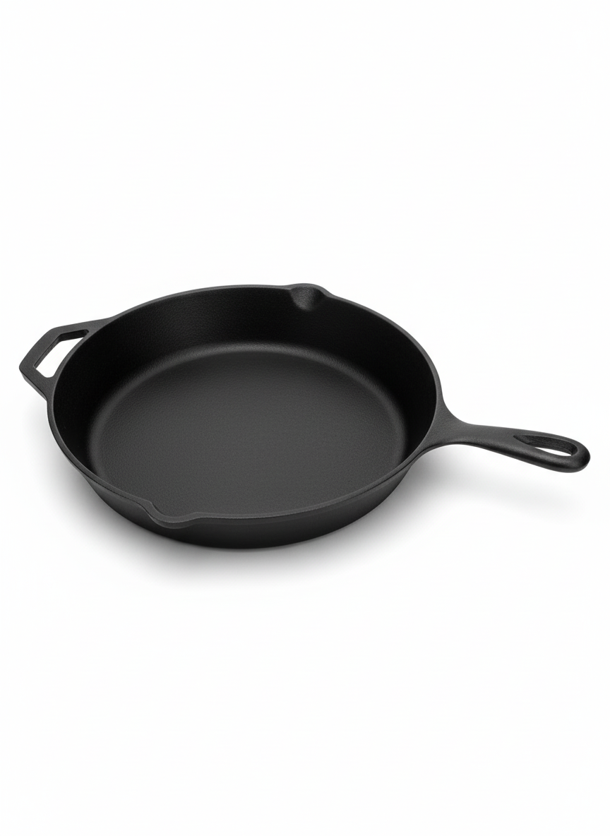 Premium Cast Iron Skillet 30 cm – Even Heat Frying, Grilling & Baking Pan
