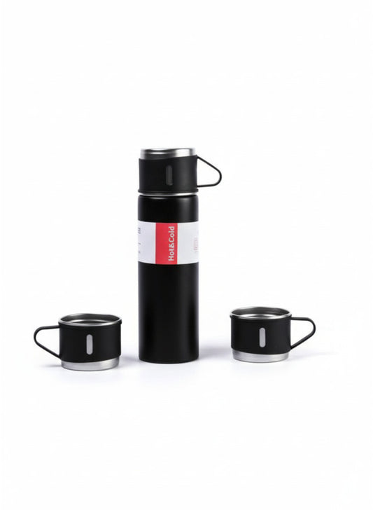 Stainless Steel Vacuum Flask Set 500ml with 2 Cups