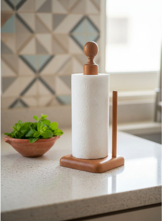 Durable Wood Paper Towel Holder | Essential for the Egyptian Family Kitchen