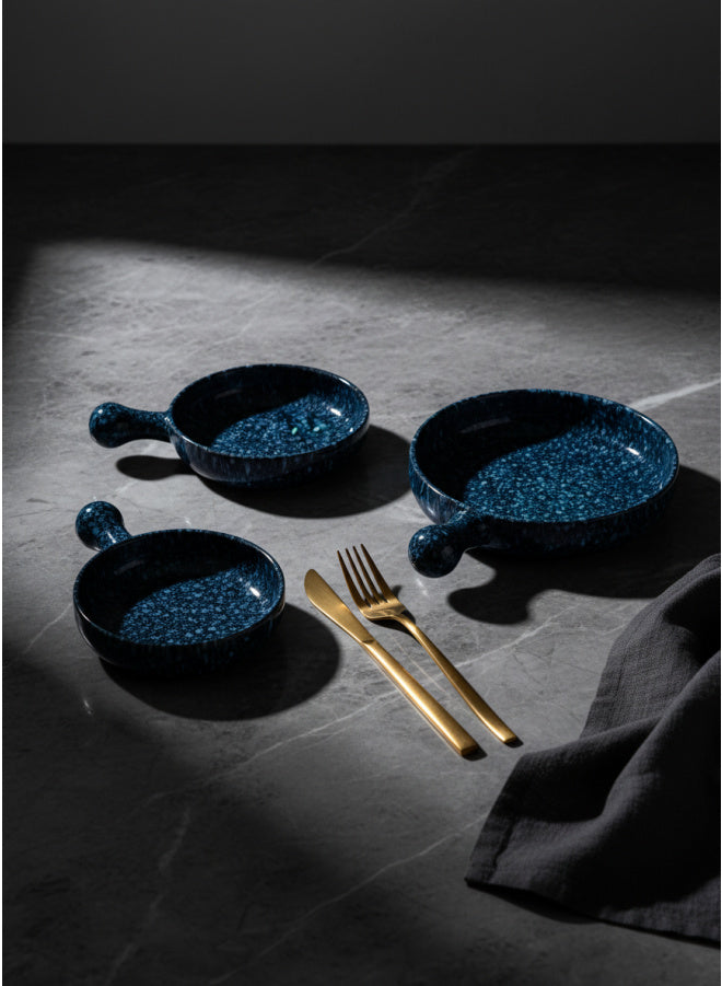 3-Pc pottery Handled Serving Dish Set for Egyptian Family Gatherings