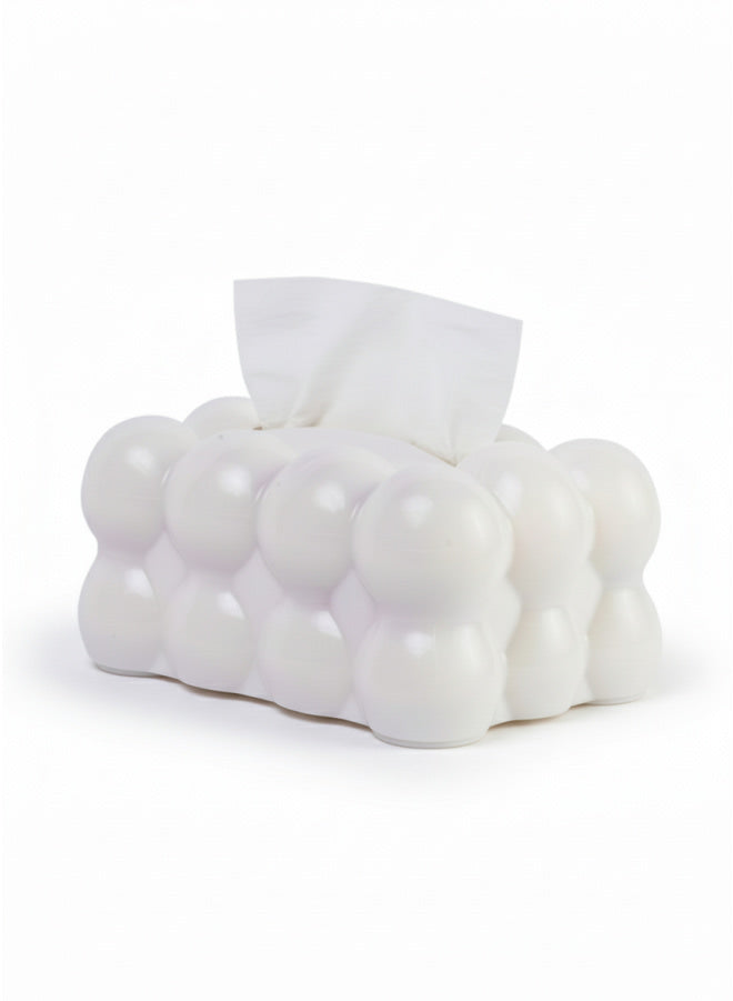 Modern Bubble Tissue Box – Durable Plastic Decorative Case for Standard Packs
