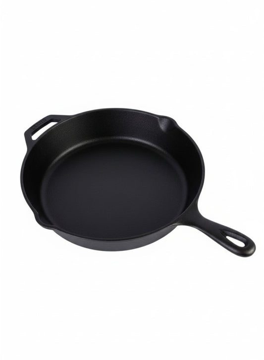 12-inch Pre-Seasoned Cast Iron Skillet Professional Grade
