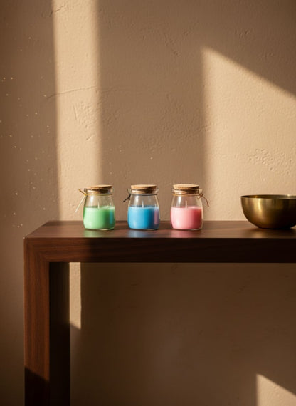Scented Candle Jar Set (3-Piece) - Handmade Home Fragrance