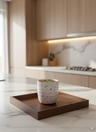 A handleless ceramic tumbler perfect for enjoying morning Arabic coffee or tea.