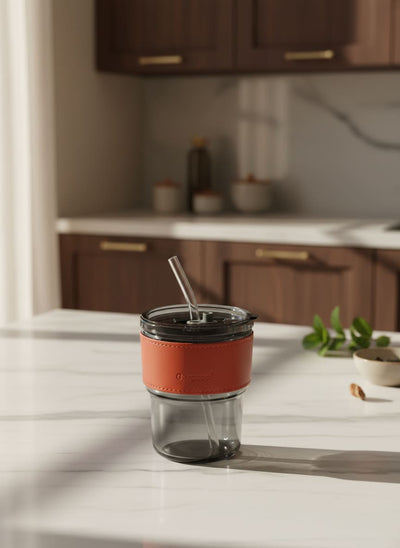 A stylish travel mug perfect for enjoying coffee during the morning commute in Cairo or Alexandria.