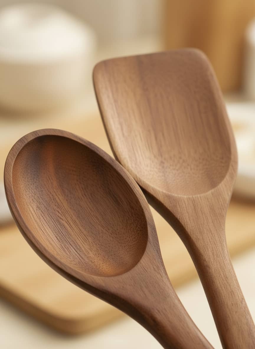 4-Piece Rosewood Kitchen Utensil Set - Eco-Friendly Cooking Tools