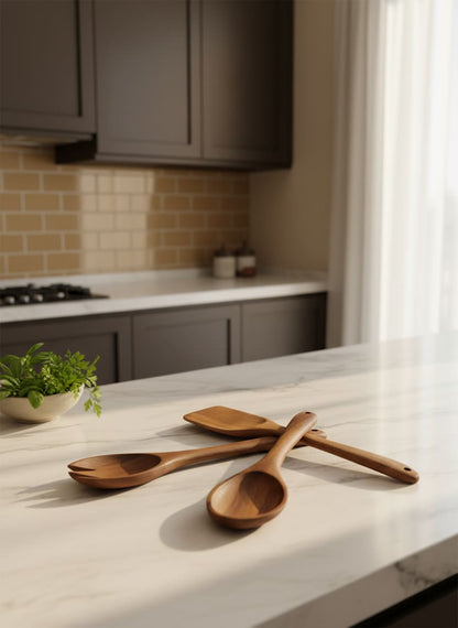 4-Piece Rosewood Kitchen Utensil Set - Eco-Friendly Cooking Tools