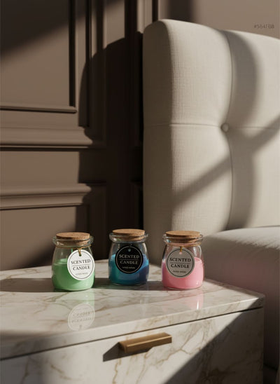 Scented Candle Jar Set (3-Piece) - Handmade Home Fragrance