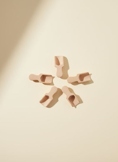 Mini Wooden Spice Scoops - 5-Piece Set for Jars & Canisters